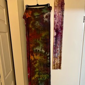 Large sweatshirt, scarf, LT headband wrap, silk scrunchie all NWOT